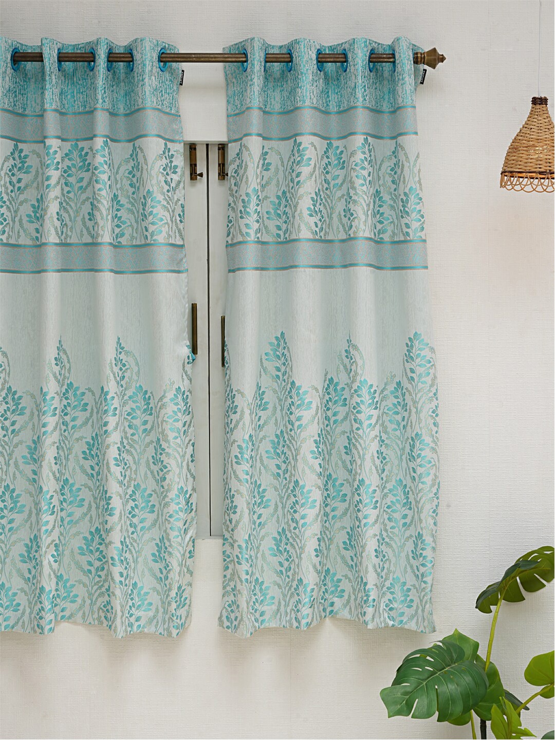 

Ariana Blue & White Ethnic Motifs Window Curtain