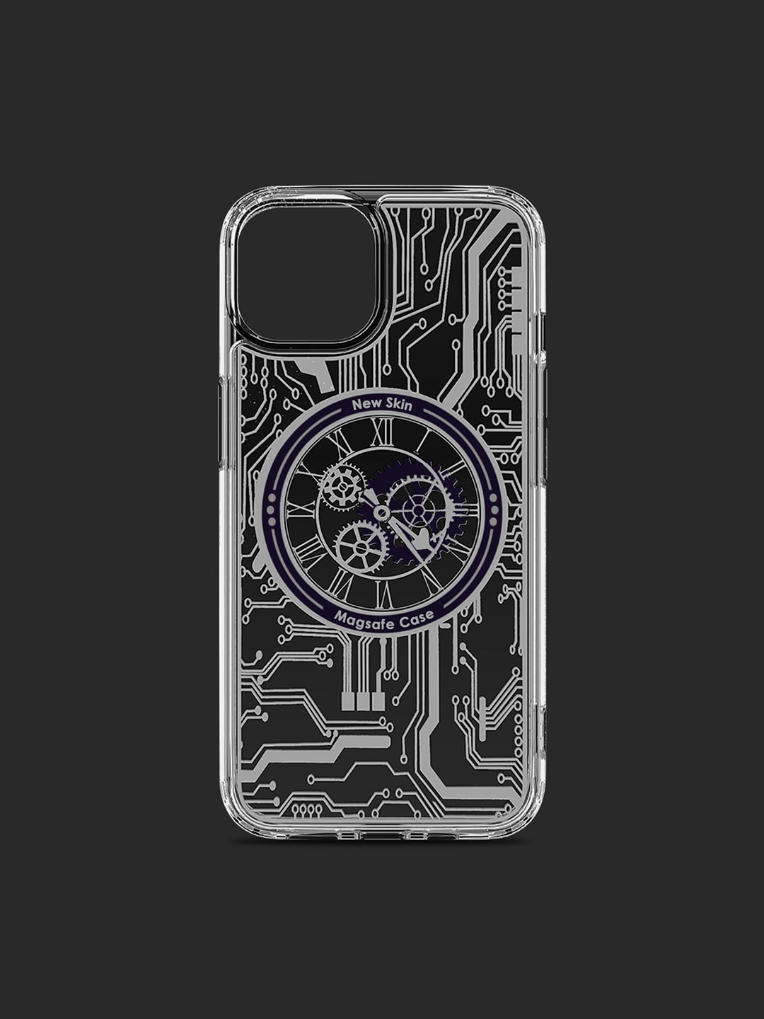 

TREEMODA iPhone 12 Pro Mechanical Magnetic Magsafe Clear Phone Back Cover, White