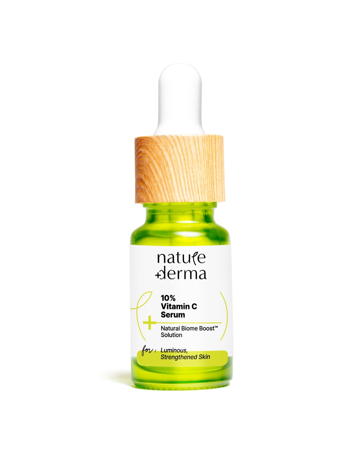 

Nature Derma 10% Vitamin C Face Serum With Natural Biome-Boost - 10 ml, Green