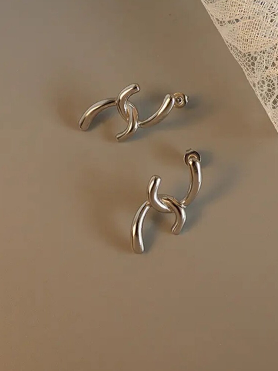 

SALTY Contemporary Hoop Earrings, Silver