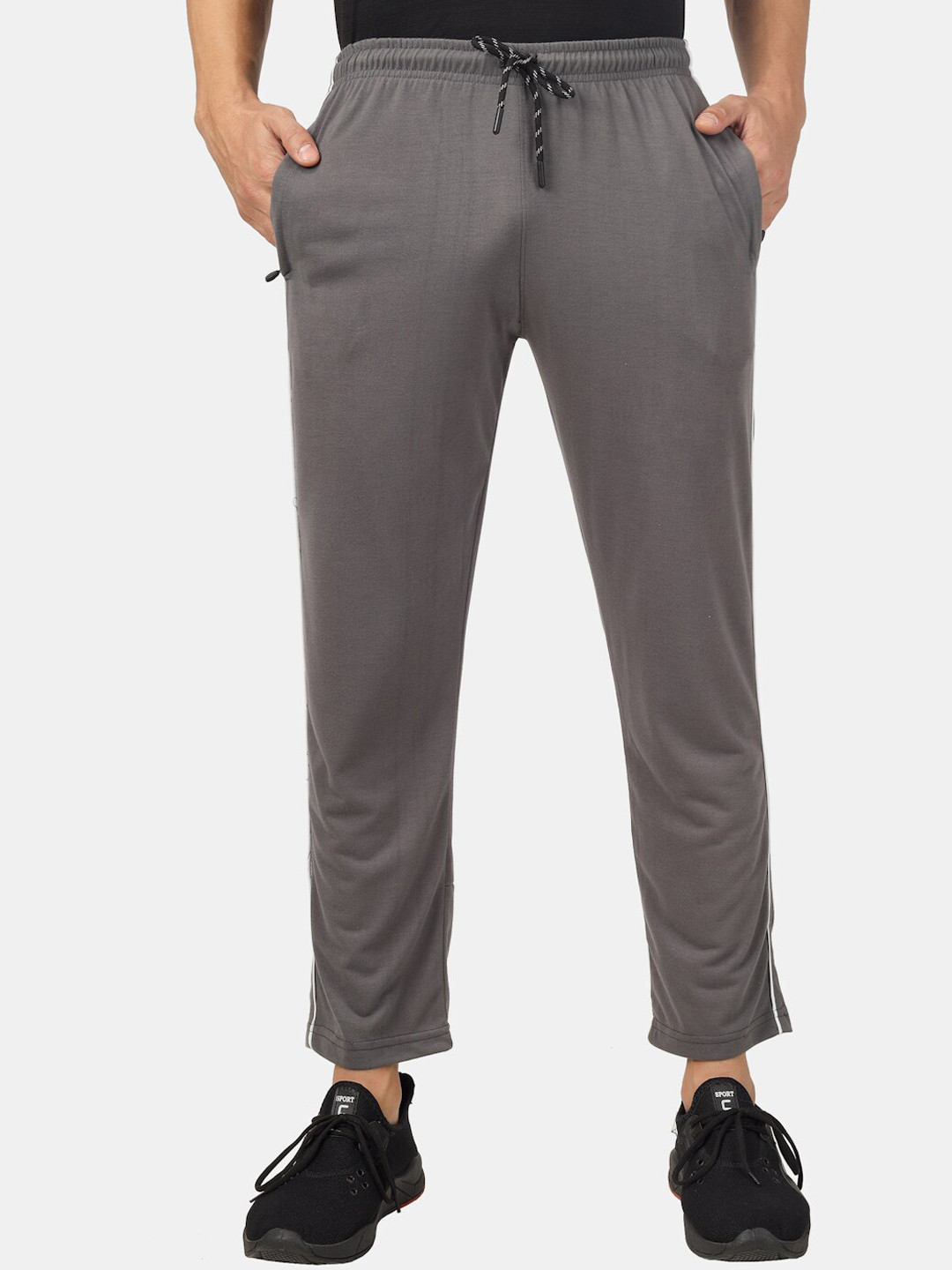 

HILL STREET Men Mid-Rise Track Pants, Grey