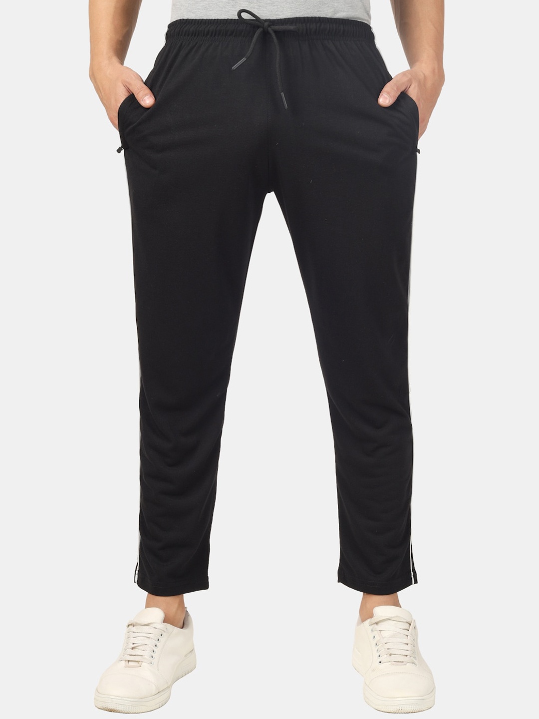 

HILL STREET Men Slim Fit Cotton Track Pants, Black