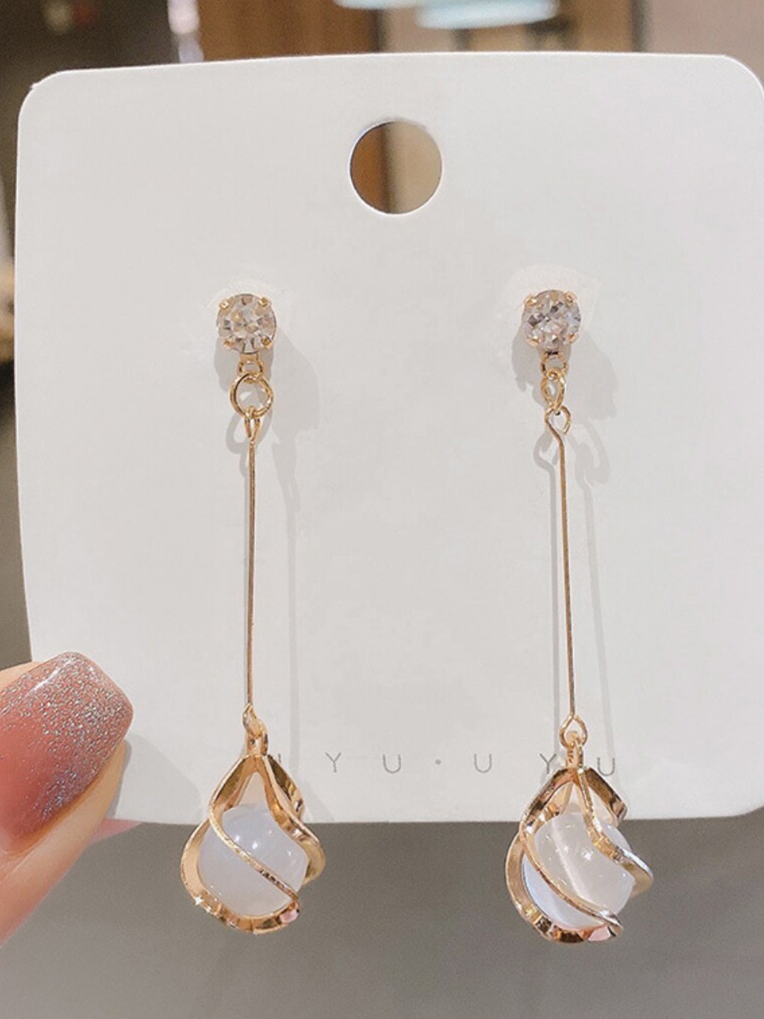 

SALTY Contemporary Drop Earrings, Gold