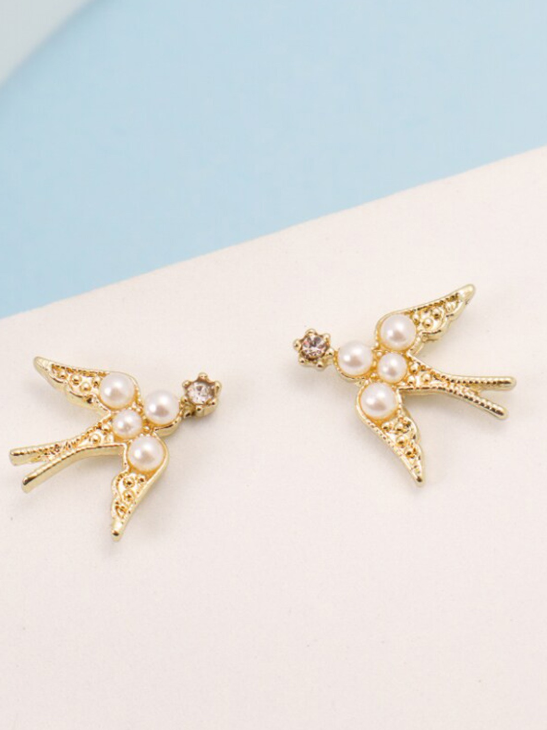

SALTY Gold-Plated Pearls Contemporary Drop Earrings