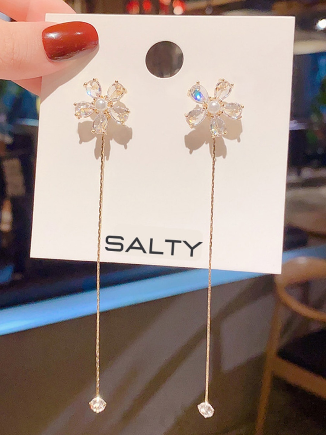 

SALTY Contemporary Drops Earrings, Gold