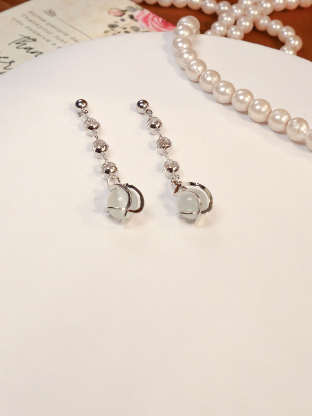 

SALTY Contemporary Drop Earrings, Silver