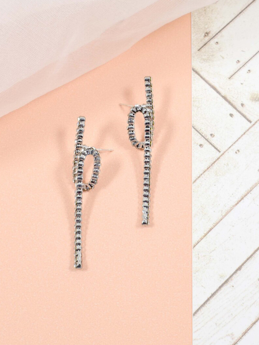 

SALTY Alloy Contemporary Drop Earrings, Silver