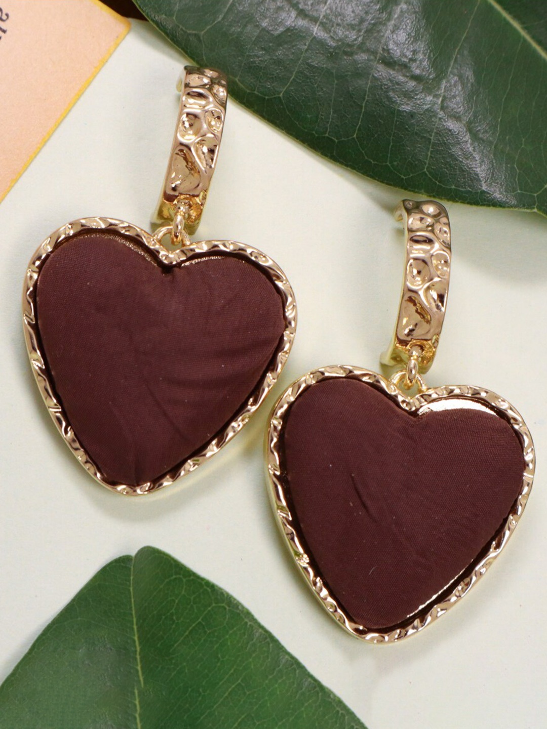 

SALTY Heart Shaped Drop Earrings, Gold