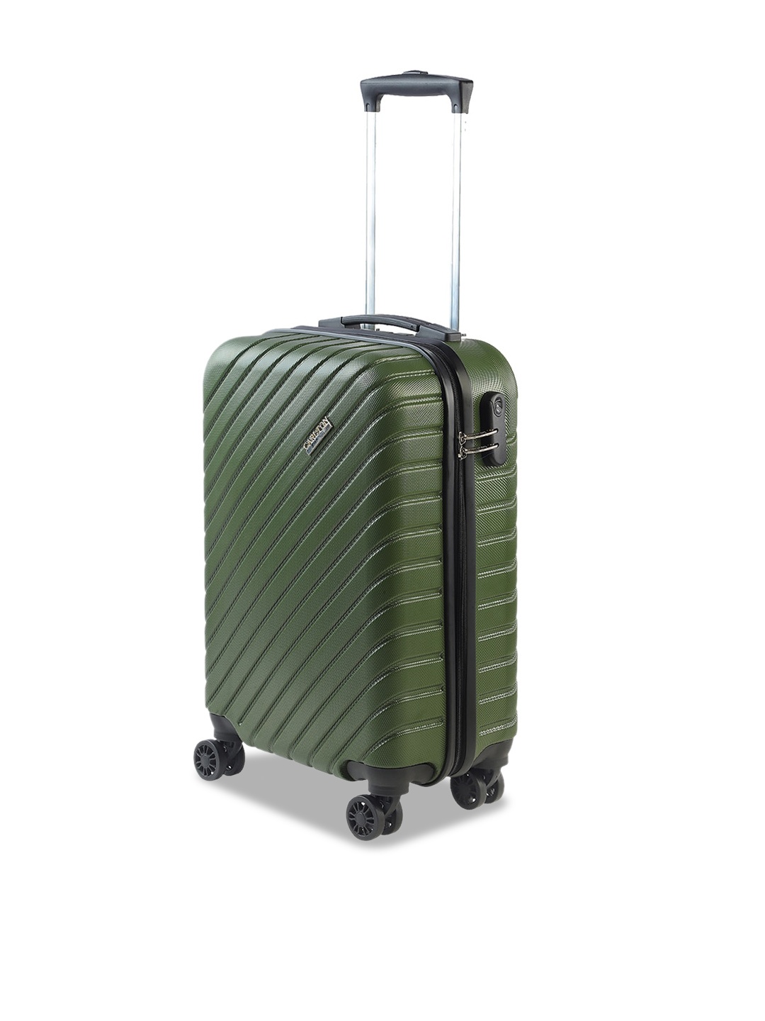 

Carlton London Hard-Sided 360 Degree Rotation Cabin Trolley Suitcase, Green