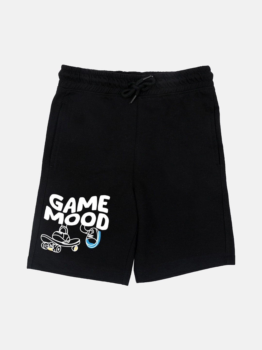 

YK Boys Typography Printed Outdoor Shorts, Black