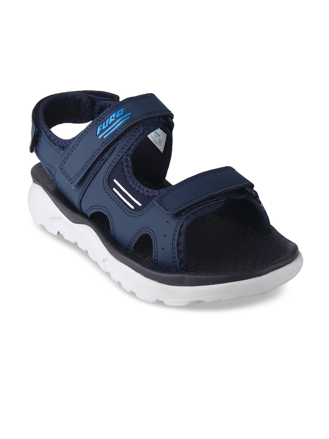 

FURO by Red Chief Men Textured Sports Sandals, Navy blue