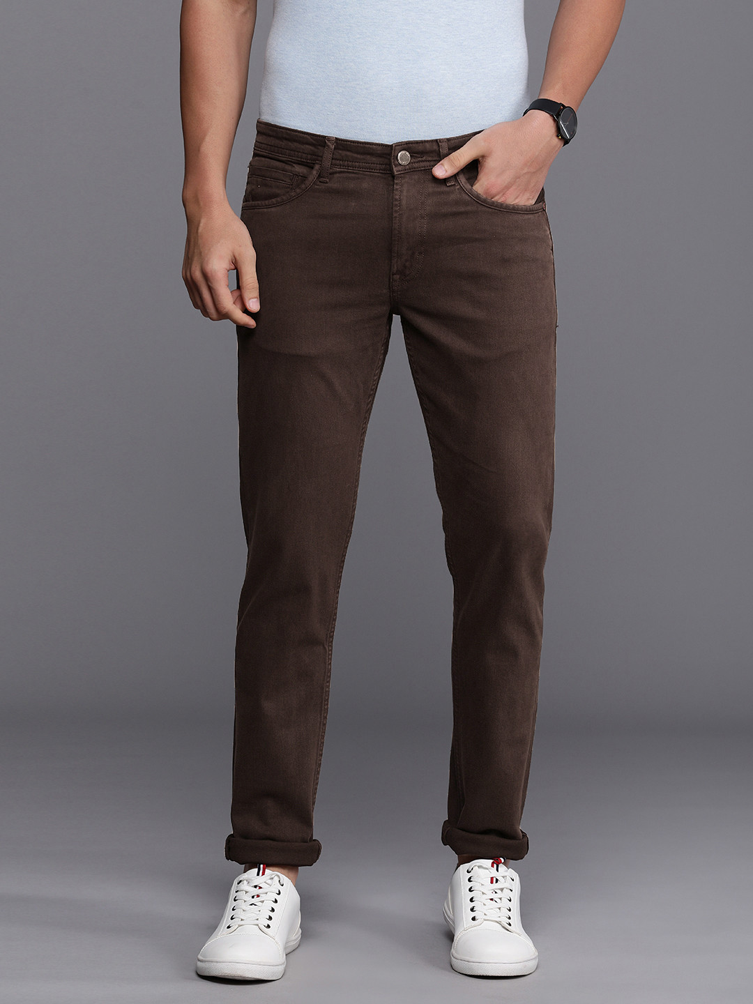 

Allen Solly Sport Men Slim Fit Stretchable Jeans, Brown