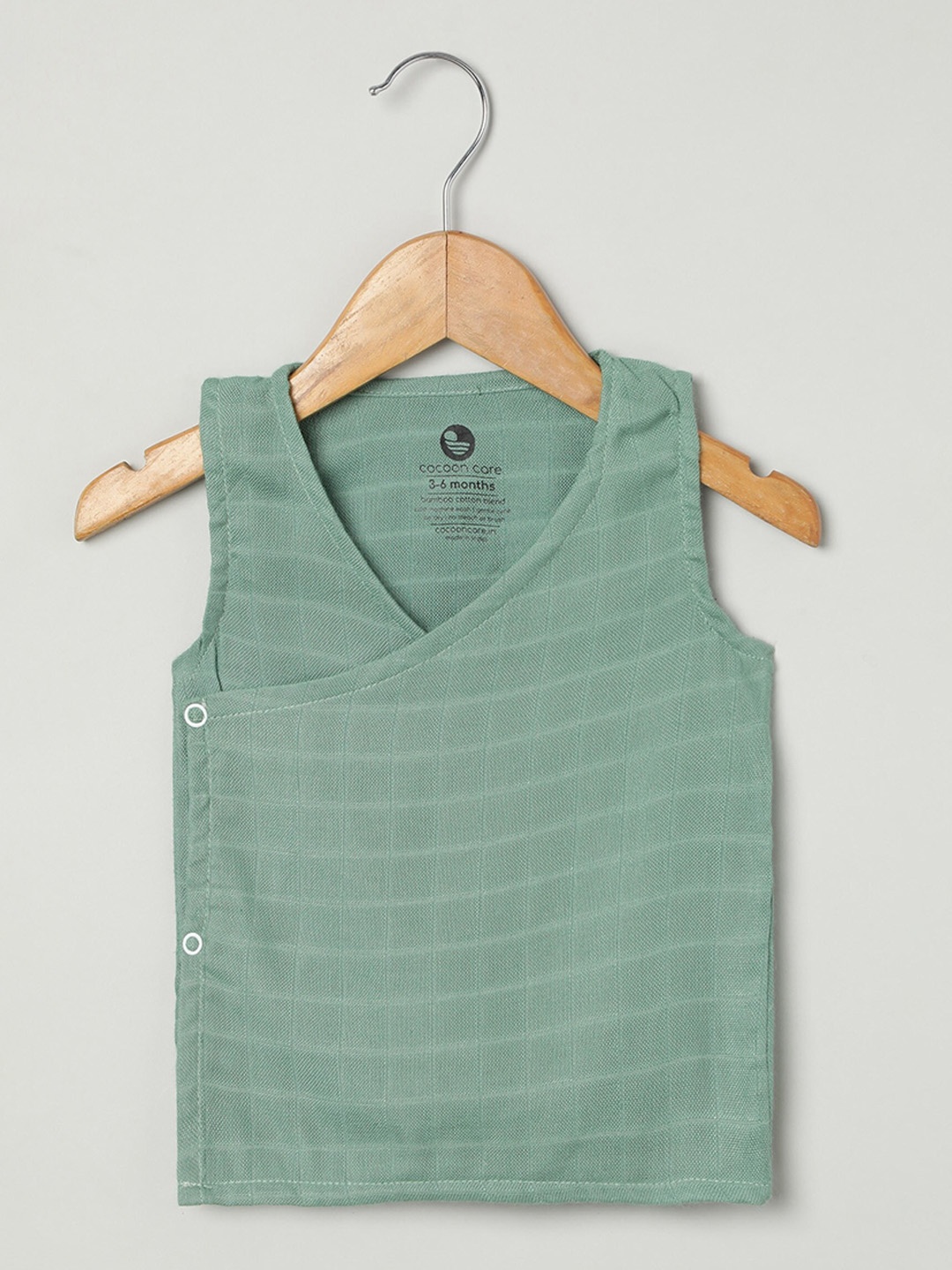 

cocoon care Infants Checked Basic Vests, Green