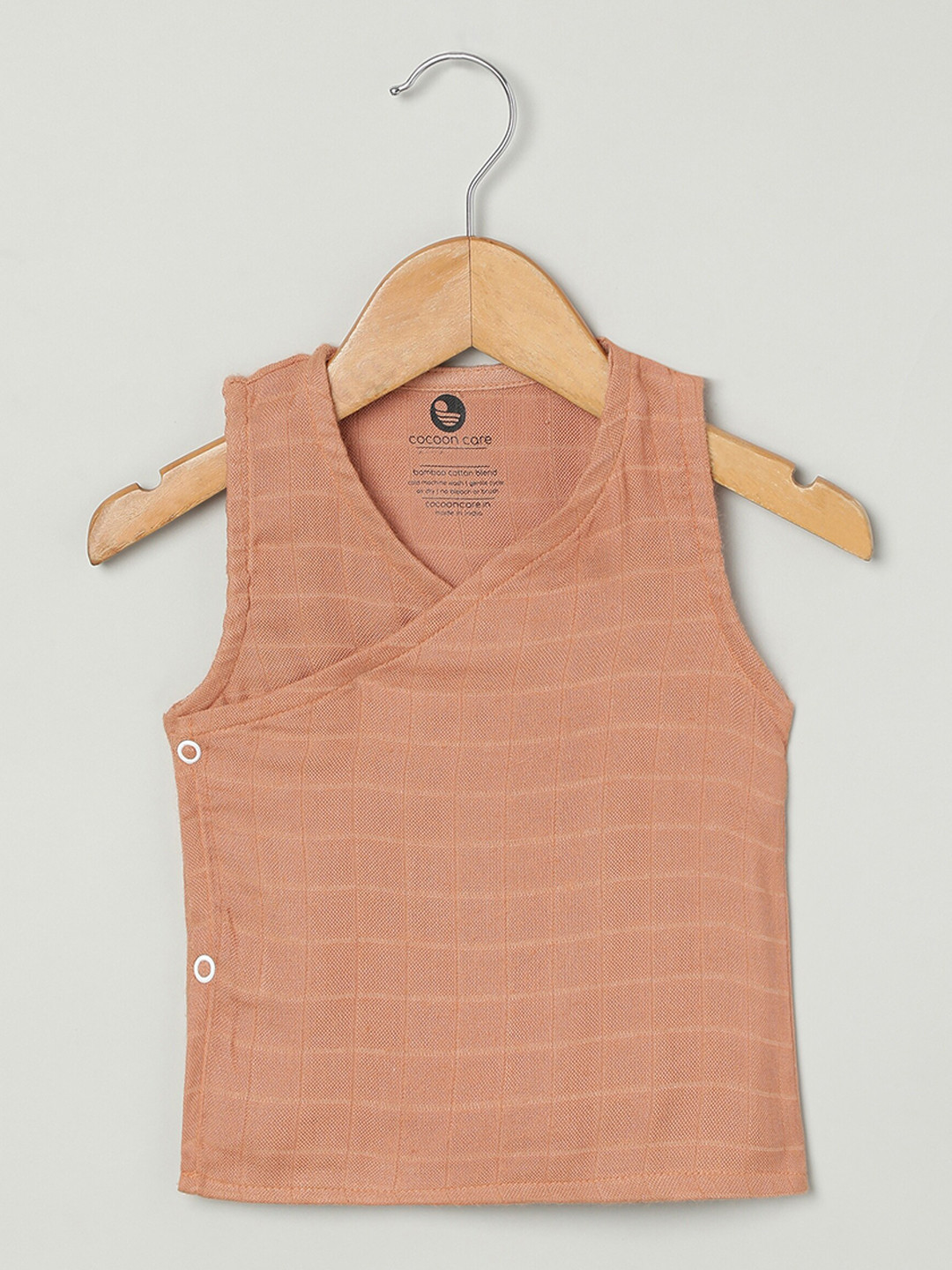 

cocoon care Infants Checked Basic Vests, Orange