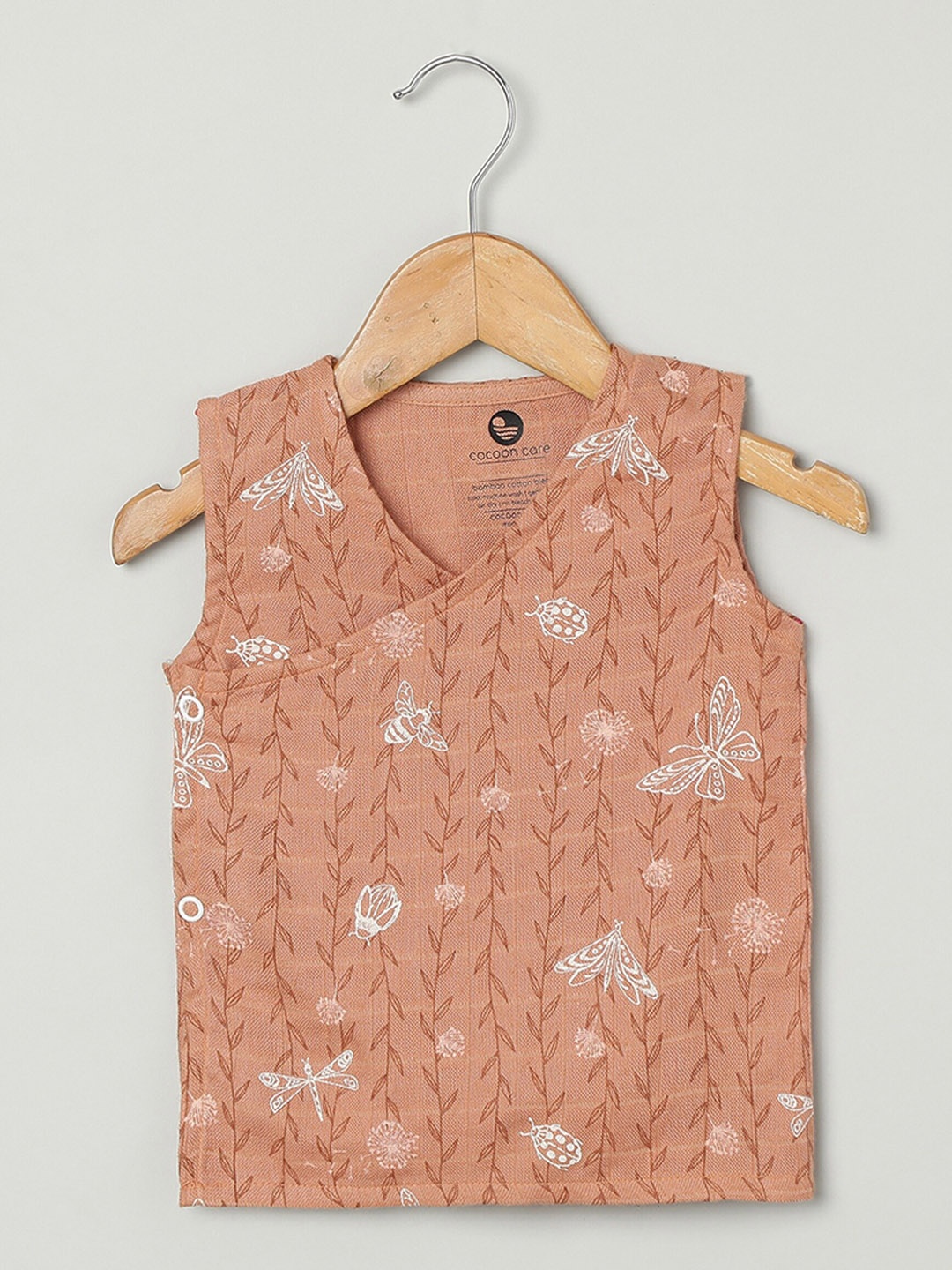 

cocoon care Infants Printed Soft Basic Vests, Orange