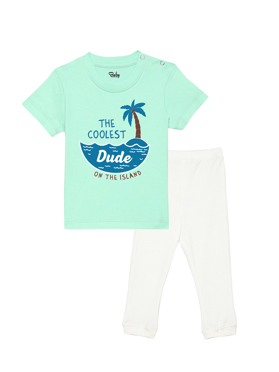 

Wear Your Mind Infants Boys Printed T-shirt with Trousers, Green