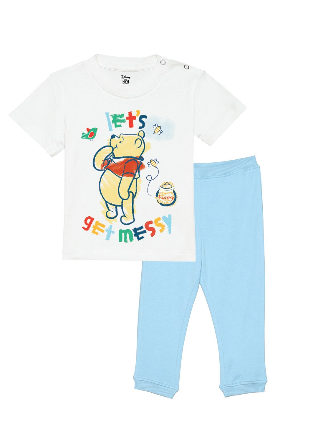 

Wear Your Mind Infants Boys Printed T-shirt with Trousers, White