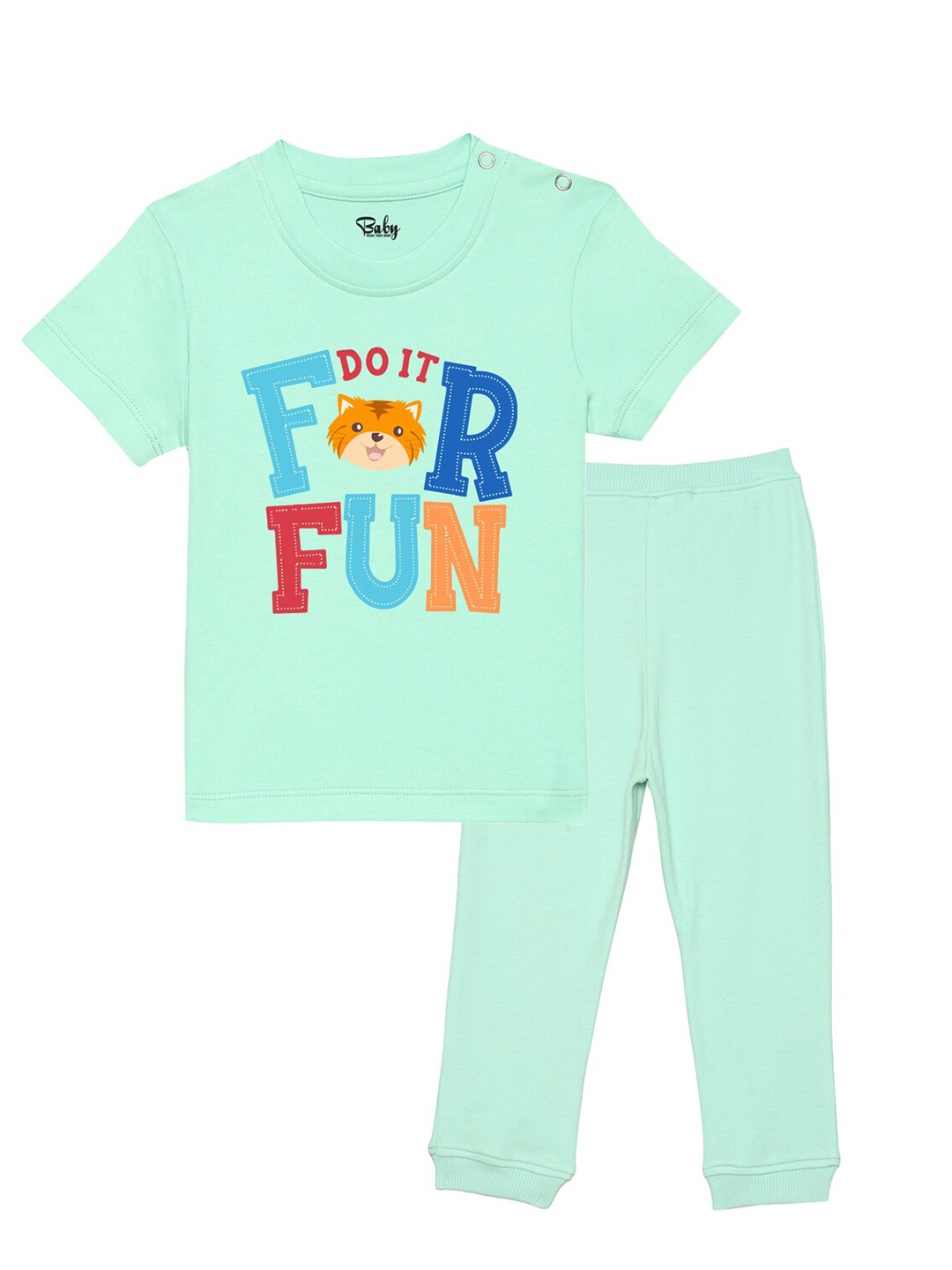 

Wear Your Mind Infants Boys Printed T-shirt with Trousers, Green