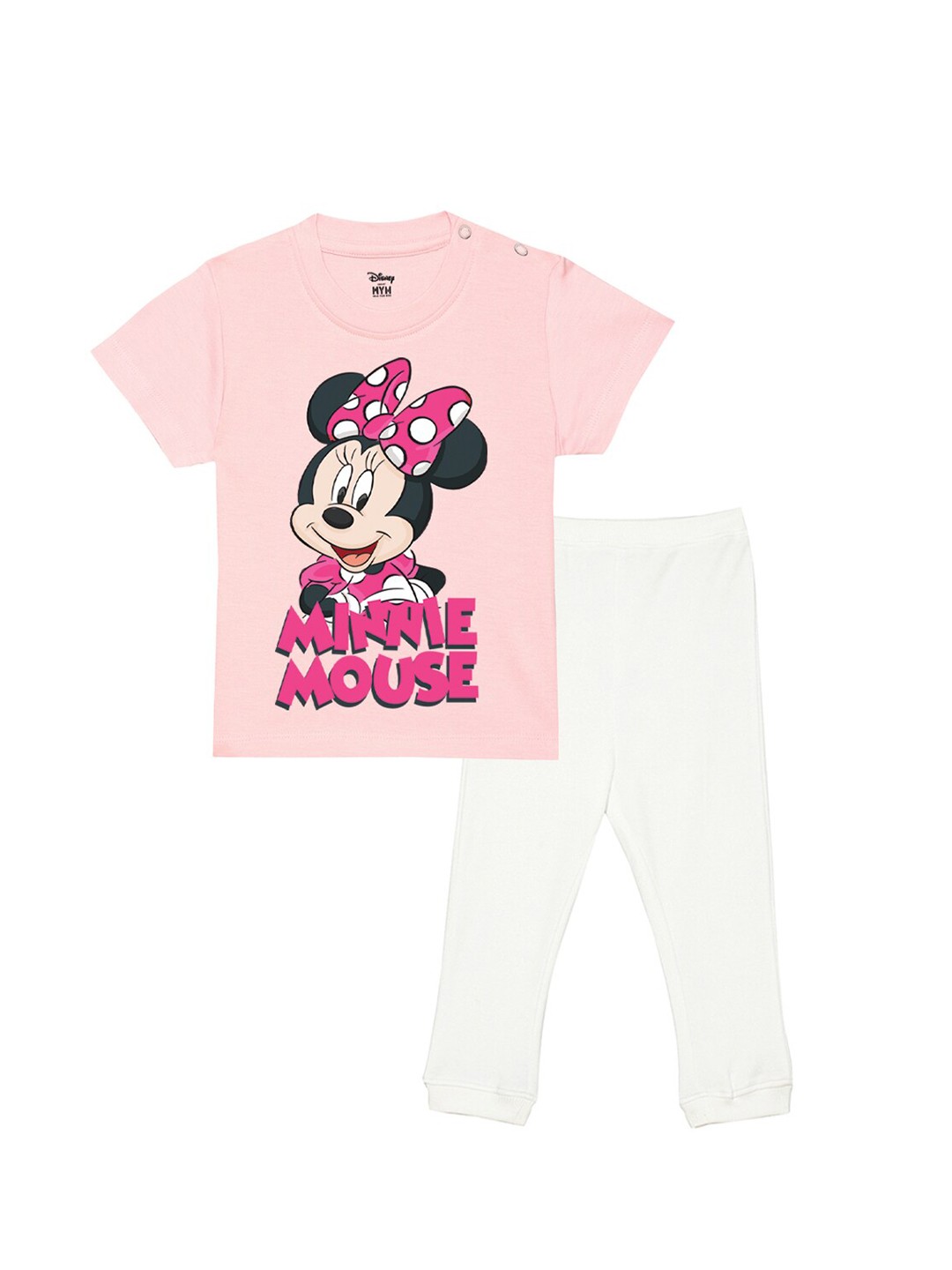 

Wear Your Mind Infants Girls Printed T-shirt with Trousers, Pink
