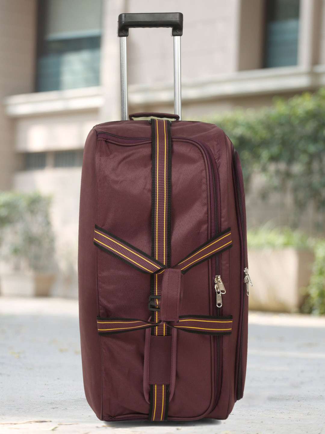 

Teakwood Leathers Large Trolley Duffle Bag, Purple