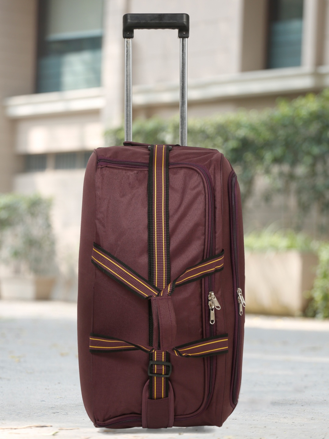 

Teakwood Leathers Medium Trolley Duffle Bag, Purple