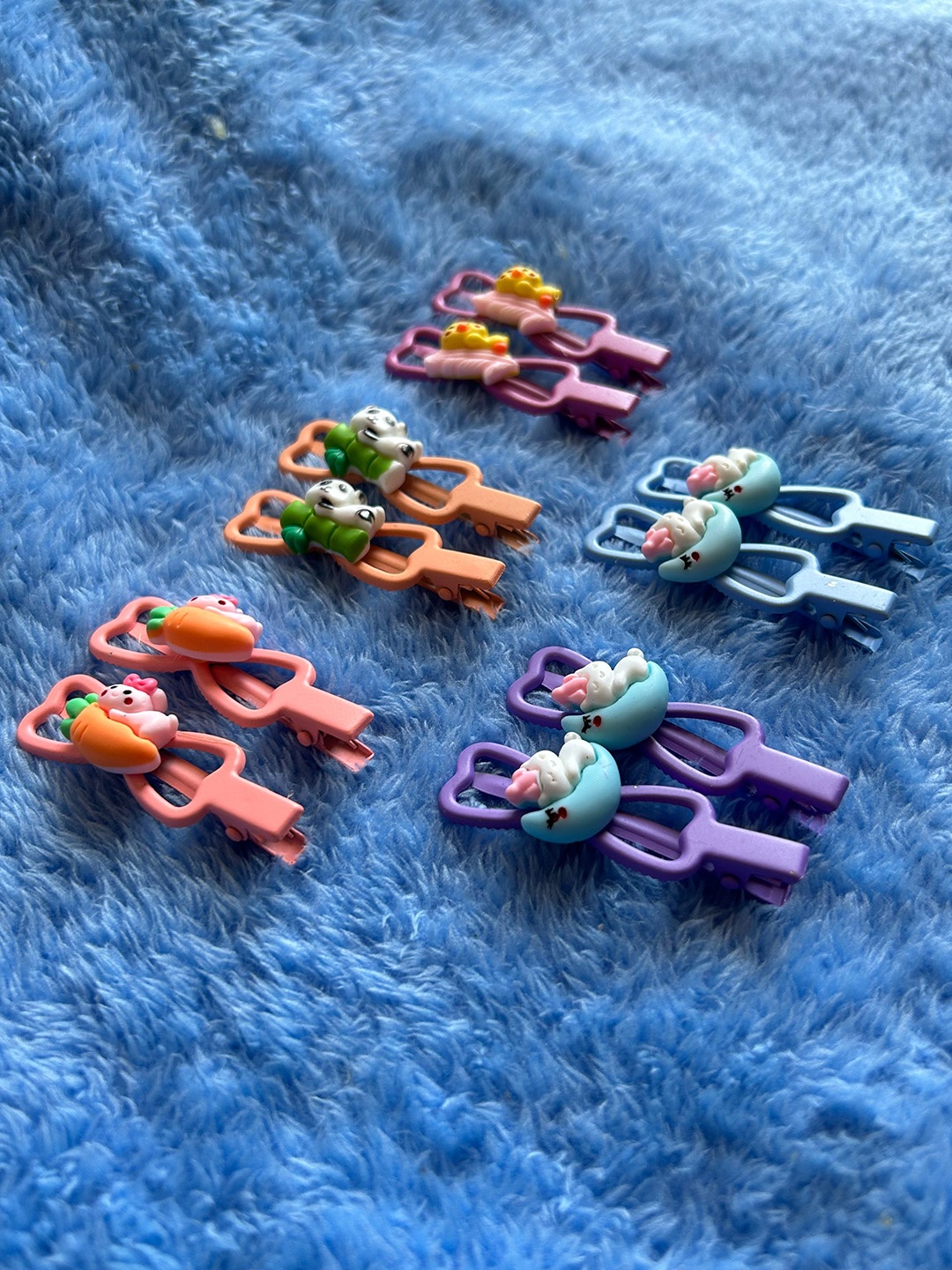 

LYTIX Girls Set Of 10 Multi Design Alligator Hair Clips, Purple