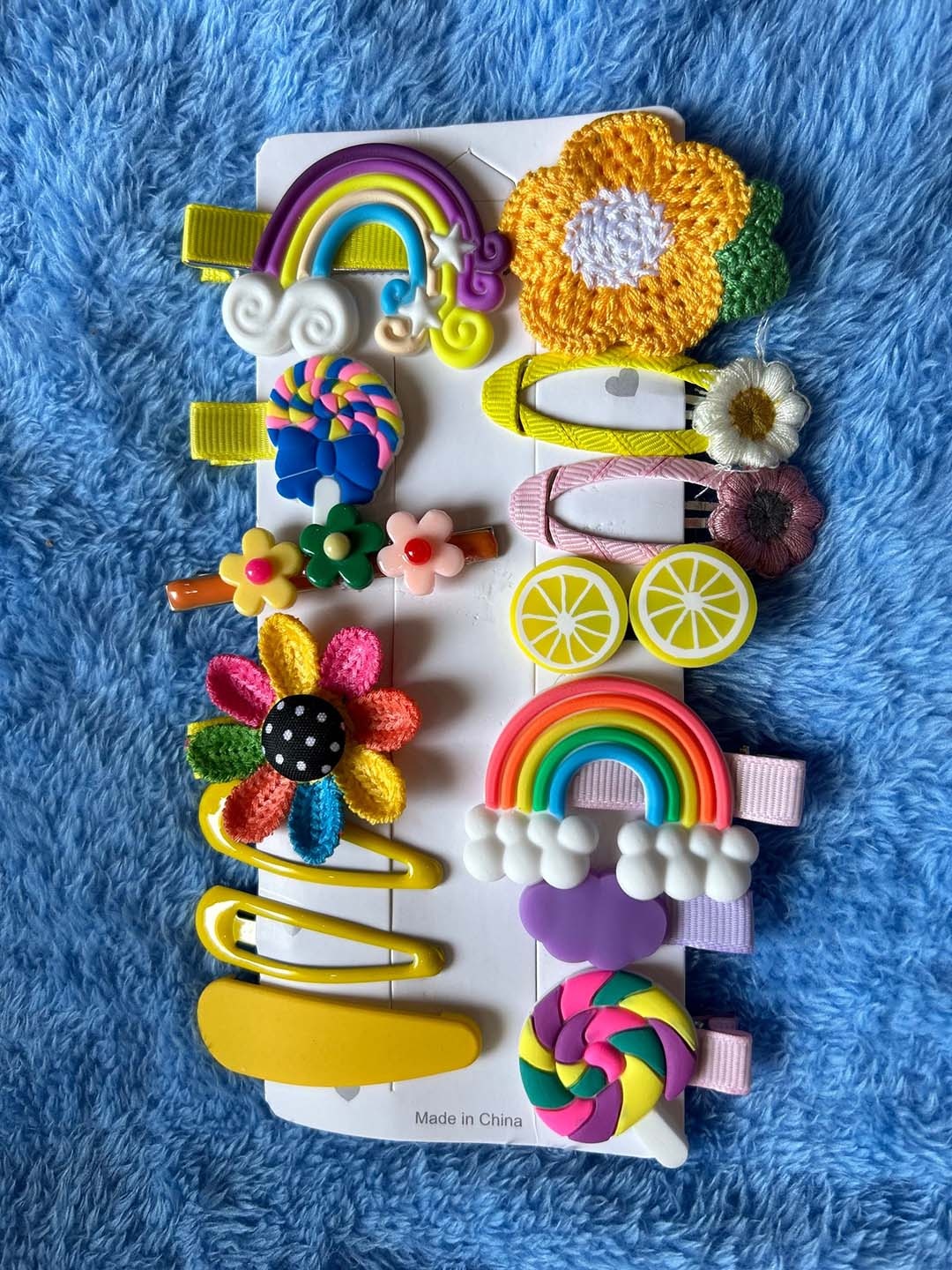 

LYTIX Girls Set of 14 Unicorn Hair Clips, Orange