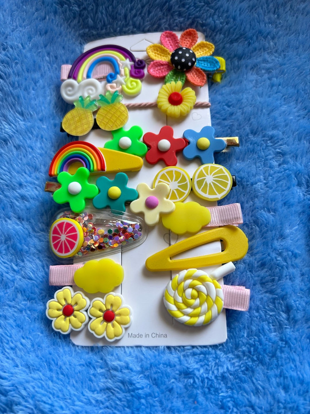 

LYTIX Girls Set Of 14 Tic Tac Hair Clip, Yellow