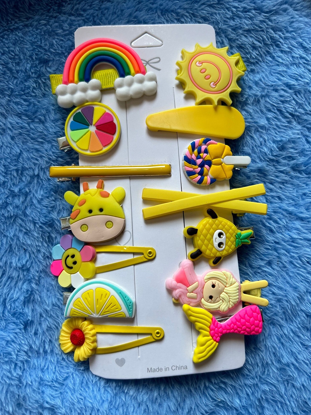 

LYTIX Girls Set Of 14 Tic Tac Hair Clip, Yellow