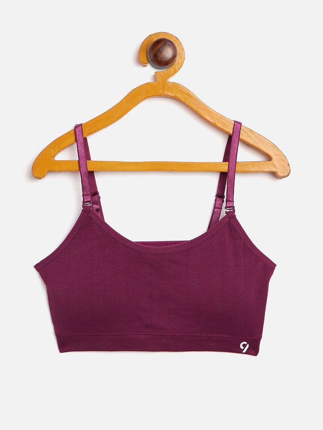 

C9 AIRWEAR Teen Girls Seamless Full Coverage Removable Padding All Day Comfort Everyday Bra, Burgundy