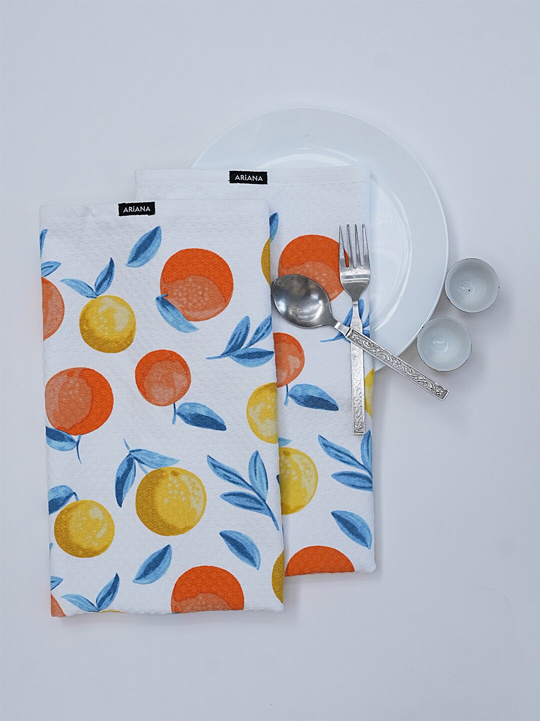 

Ariana White & Yellow 2 Pieces Printed 144 GSM Cotton Kitchen Towels