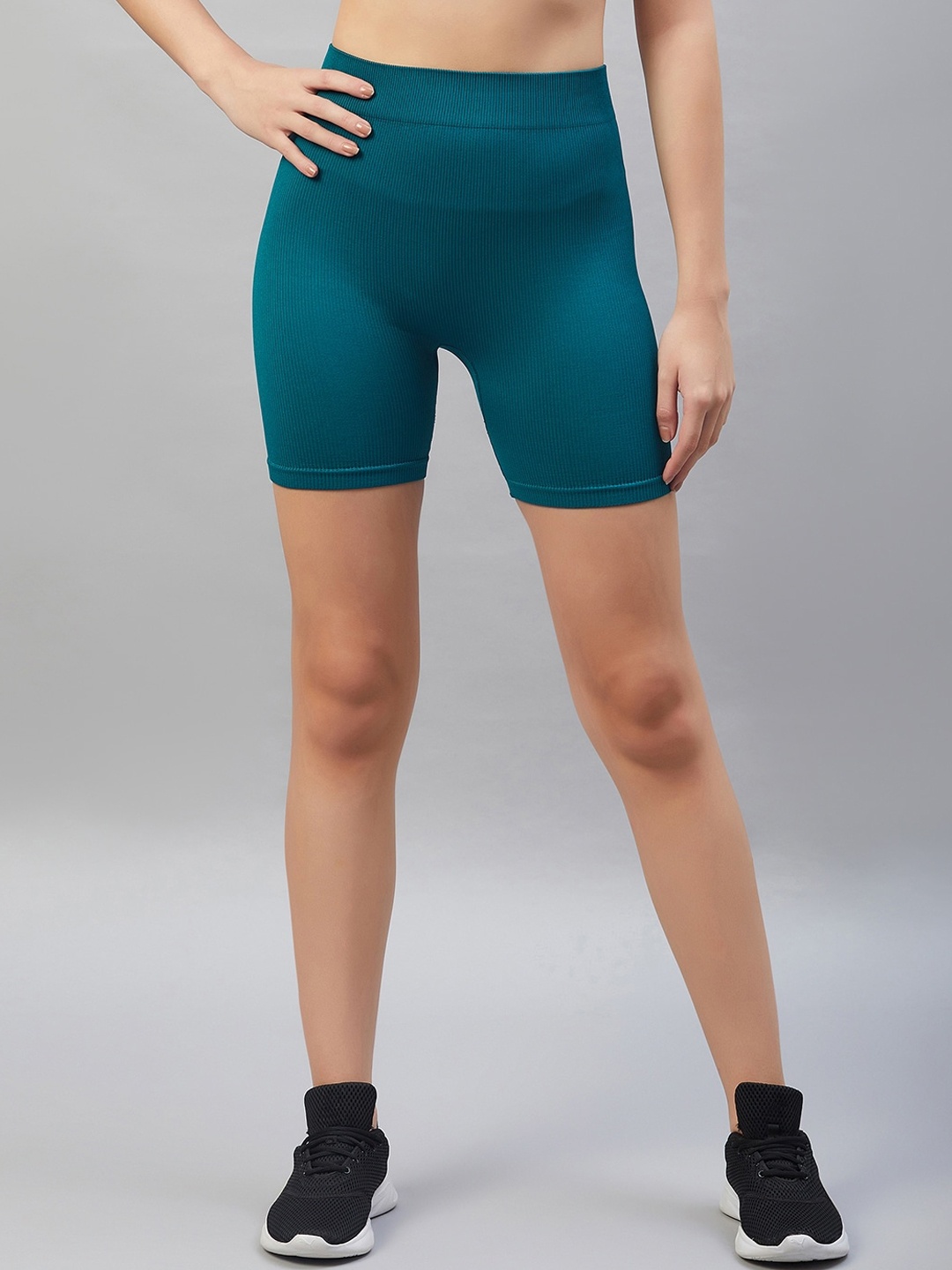 

C9 AIRWEAR Women Slim Fit High-Rise Sports Shorts, Green