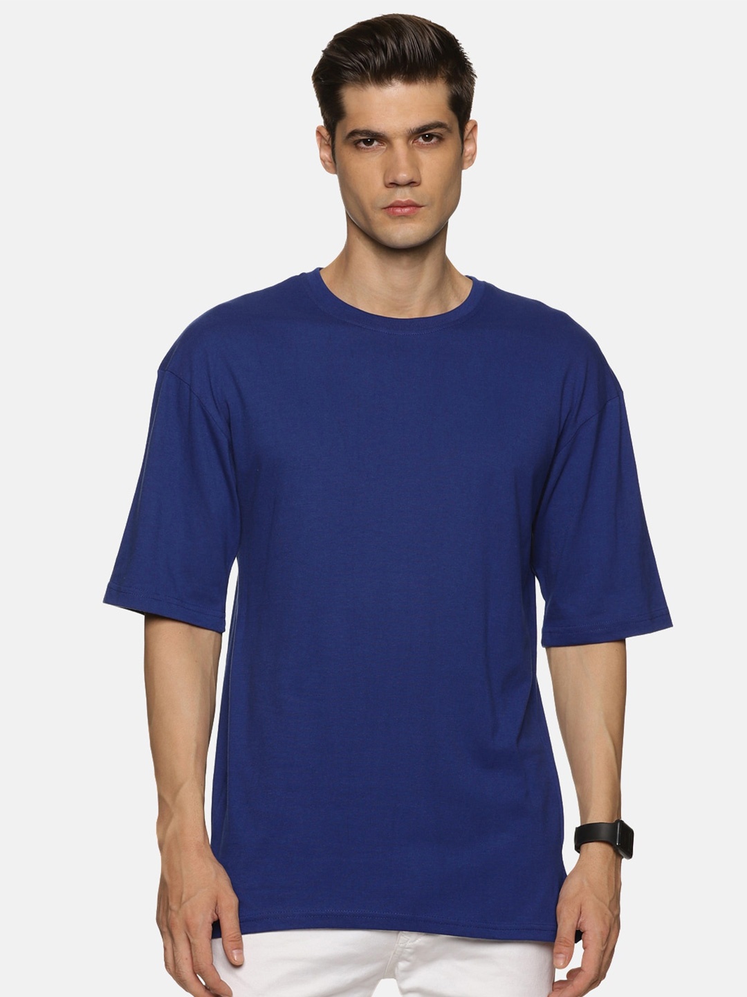 

IMPACKT Oversized Pure Cotton T-shirt, Navy blue