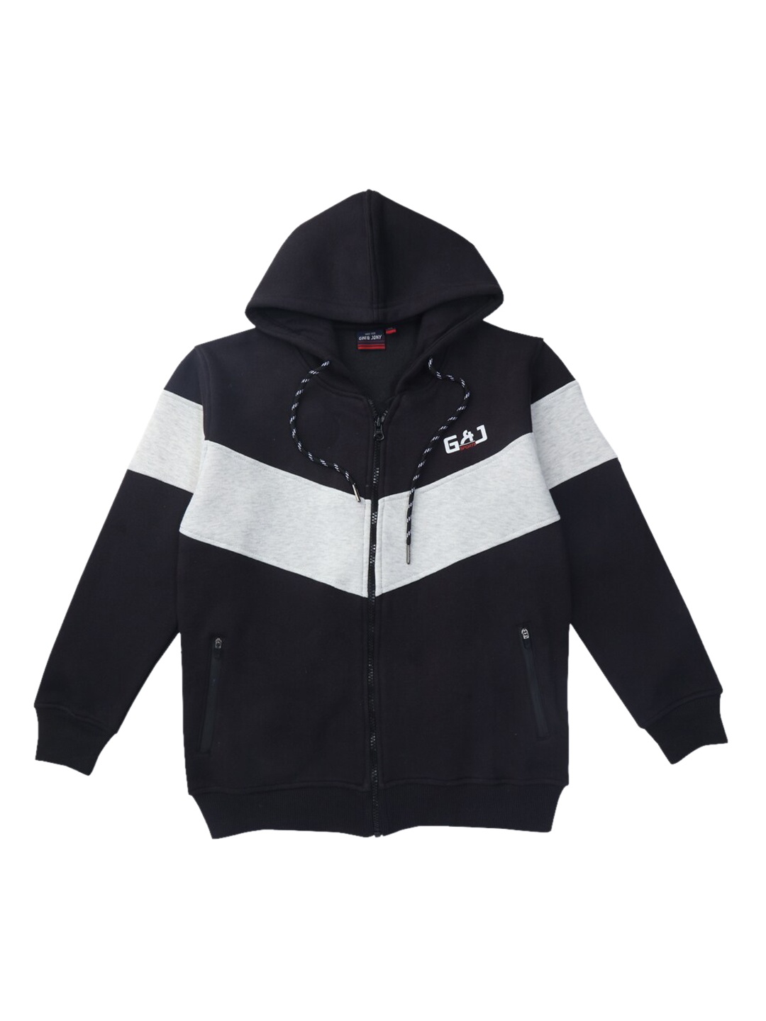 

Gini and Jony Boys Striped Fleece Bomber Jacket, Black