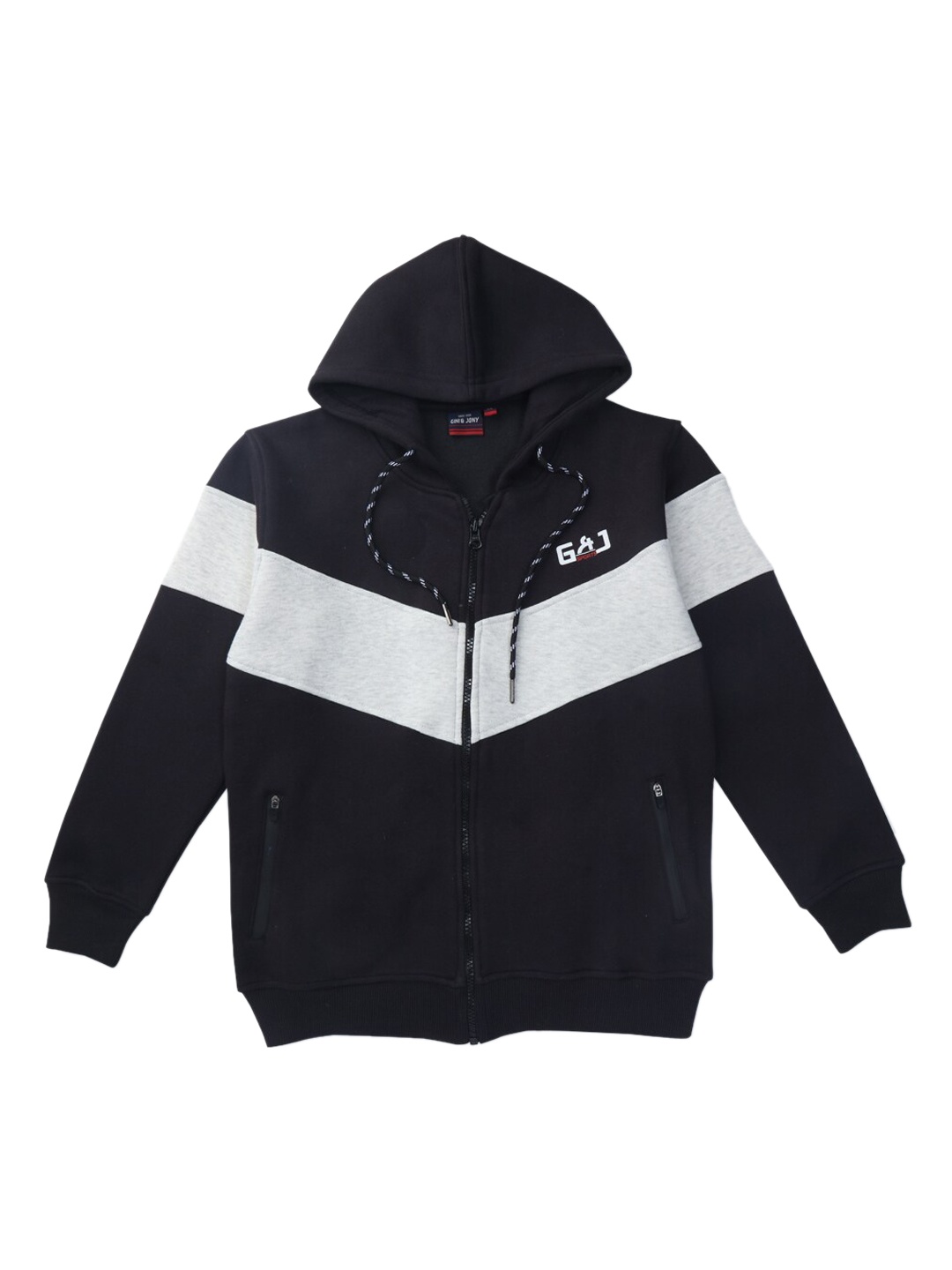 

Gini and Jony Boys Colourblocked Hooded Sweatshirt, Navy blue