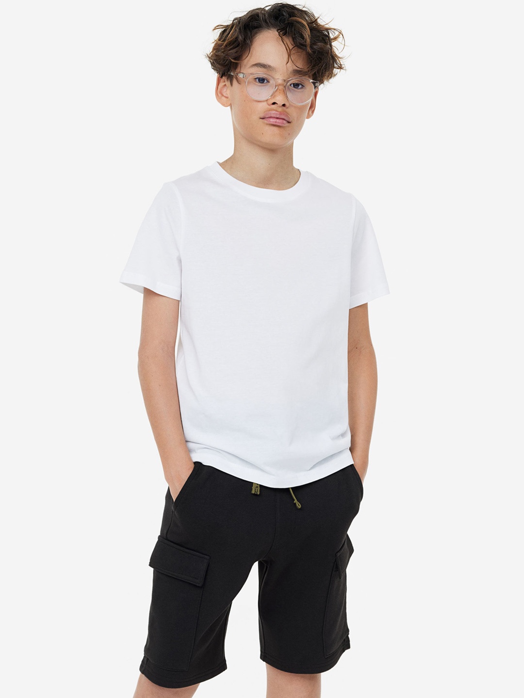 

H&M Boys Cargo Shorts, Black
