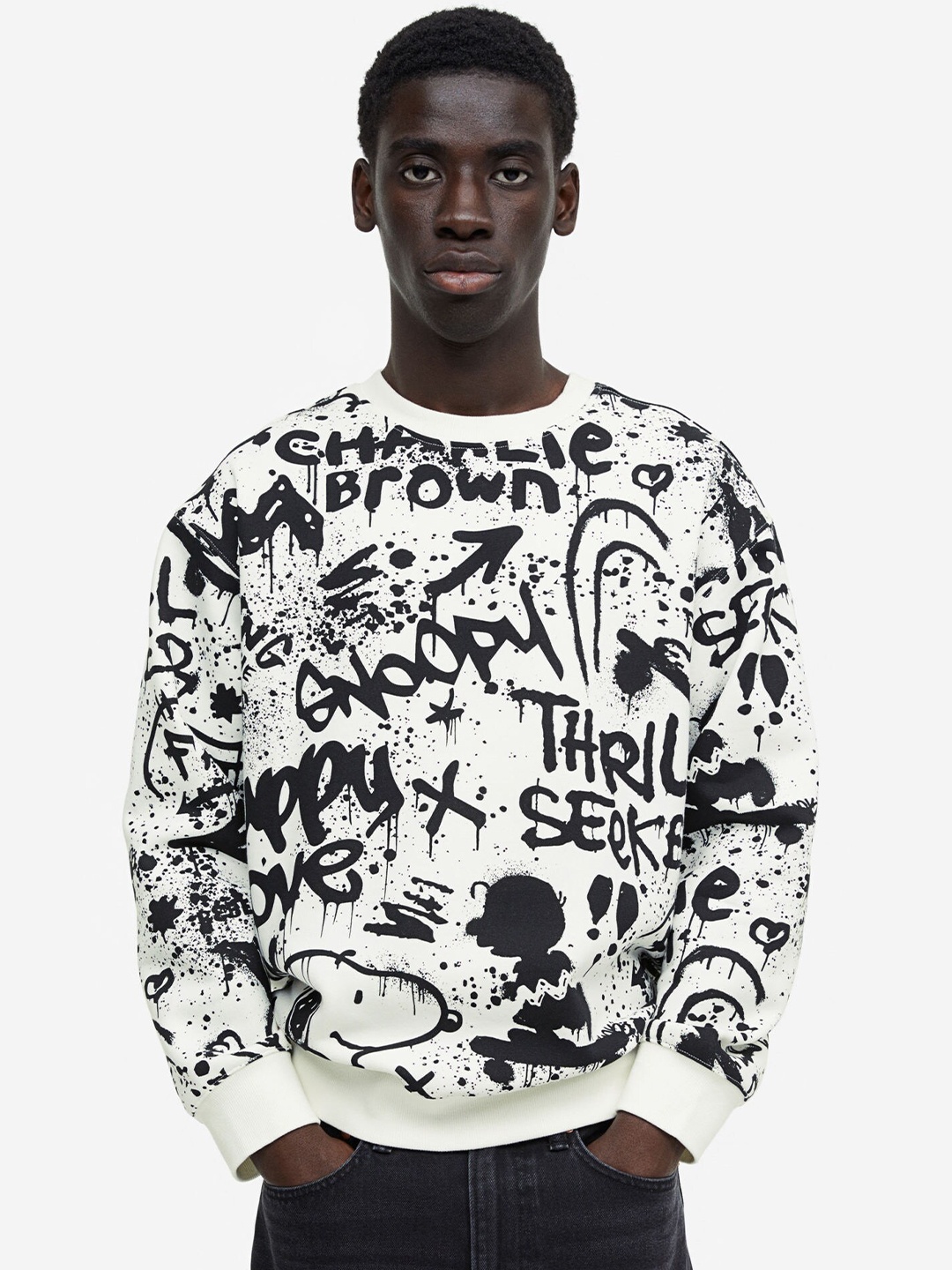 

H&M Relaxed Fit Sweatshirt, White