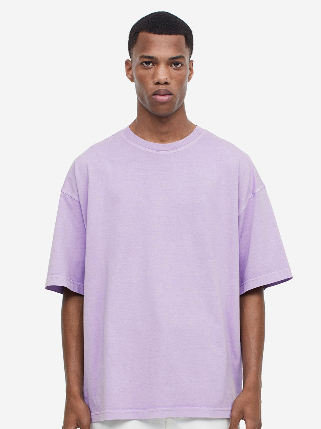 

H&M Men Oversized Fit T-Shirt, Purple
