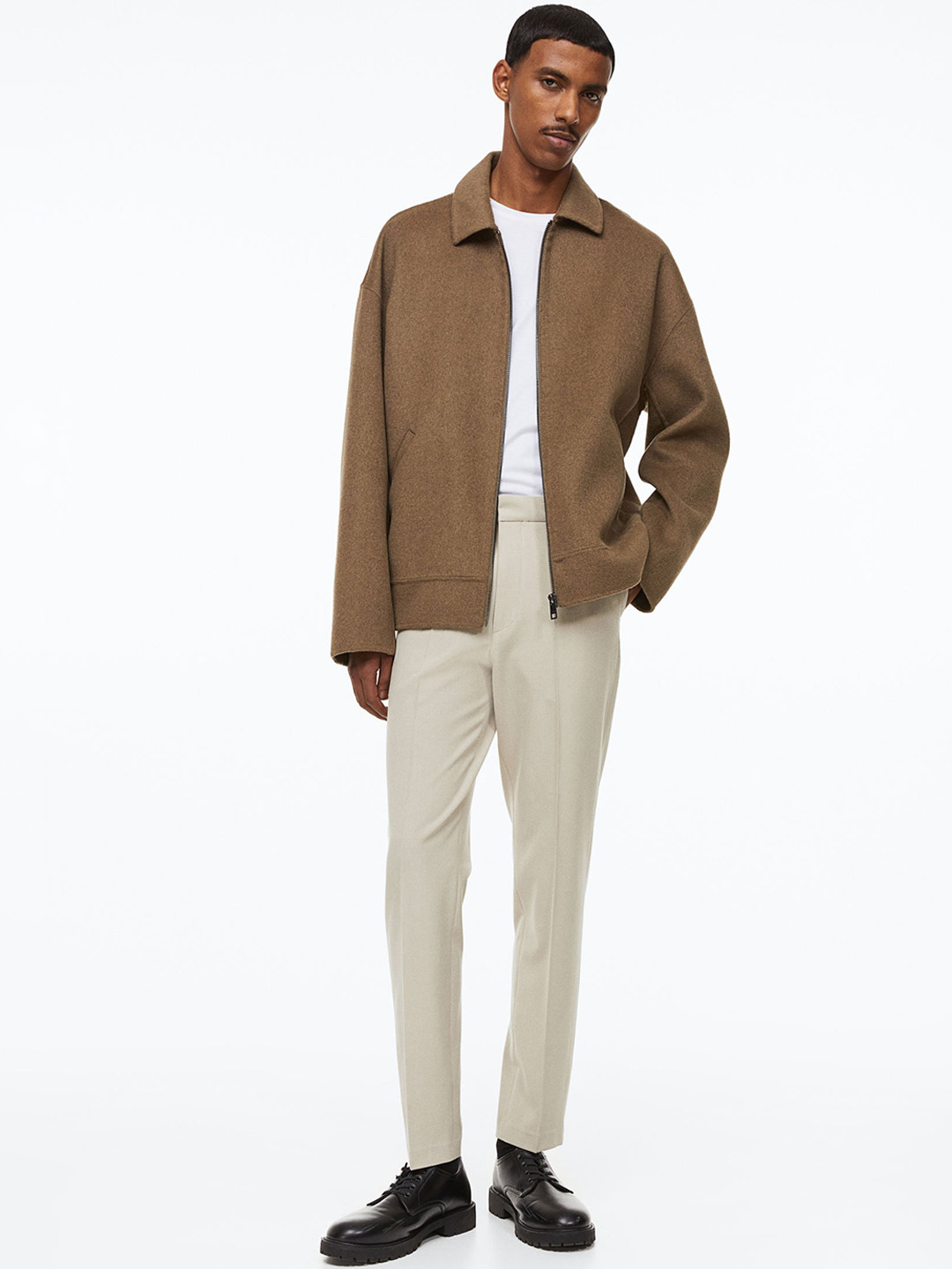 

H&M Men Slim Fit Trousers, Beige