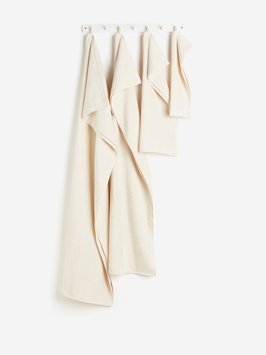 

H&M White Cotton Terry Guest Towel