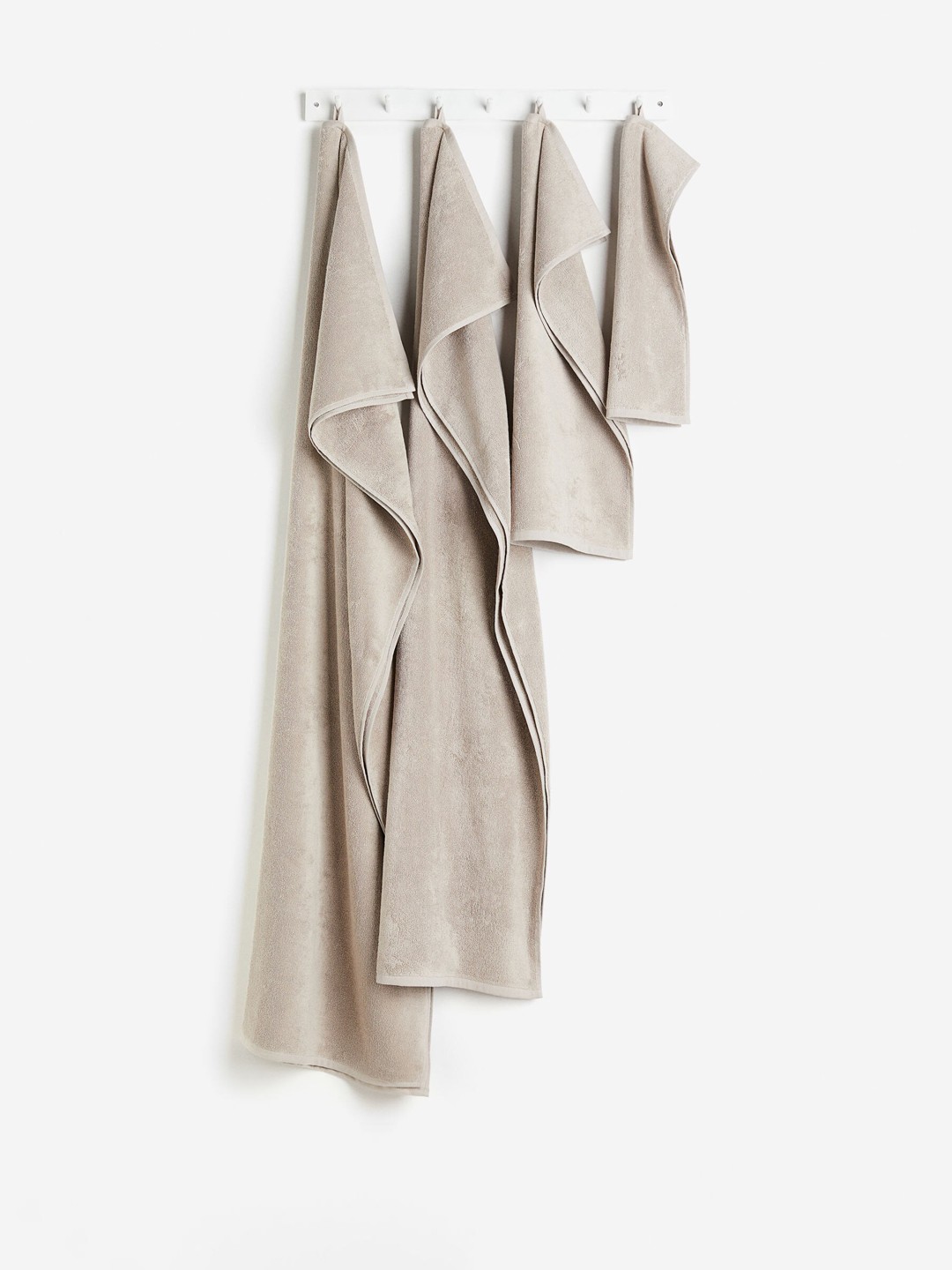 

H&M Beige Cotton Terry Bath Towel