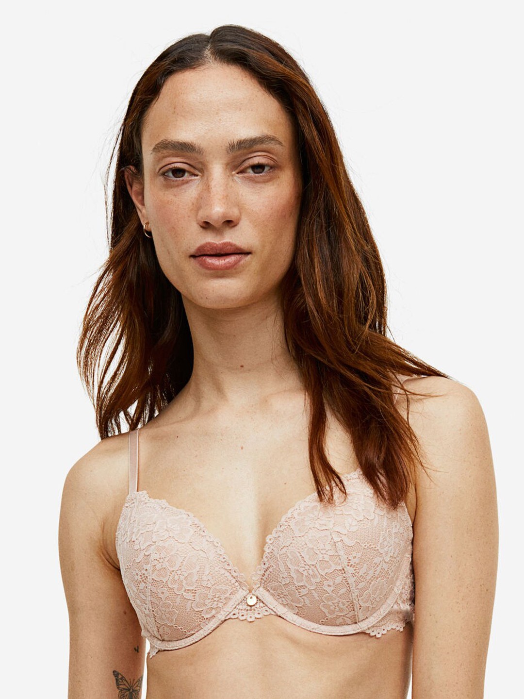 

H&M Lace Push-Up Bra, Pink