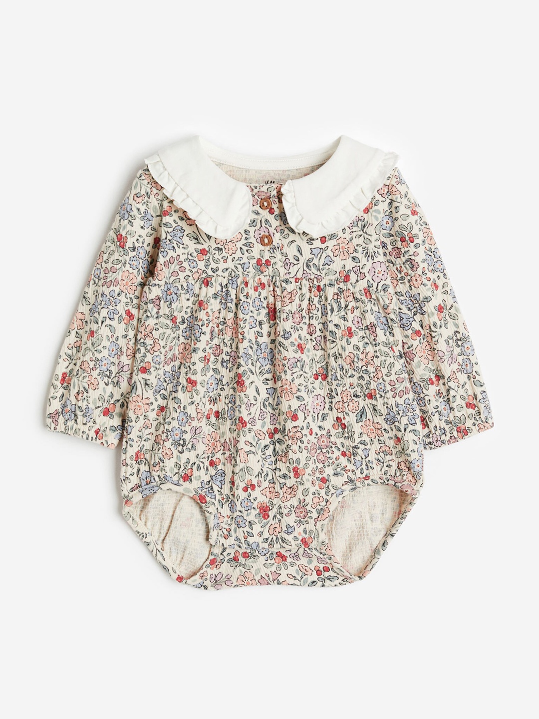 

H&M Girls Collared Romper Suit, White