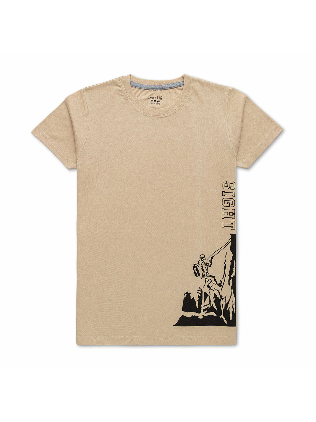 

Luke & Lilly Boys Graphic Printed Pure Cotton T-Shirt, Peach