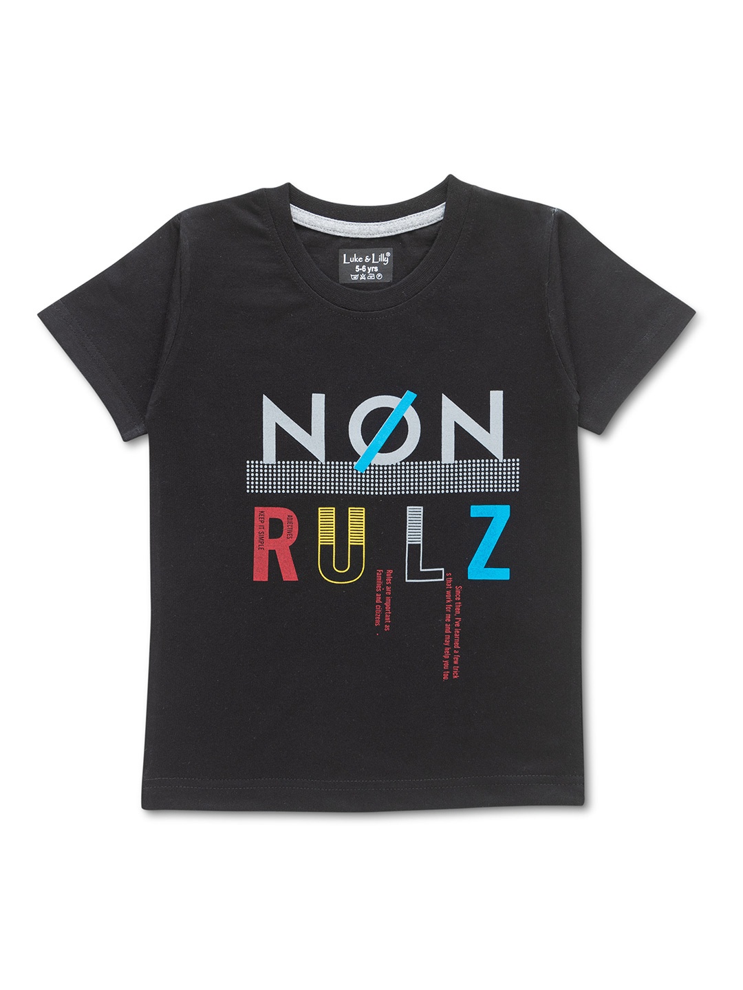 

Luke & Lilly Boys Typography Printed Pure Cotton T-Shirt, Grey