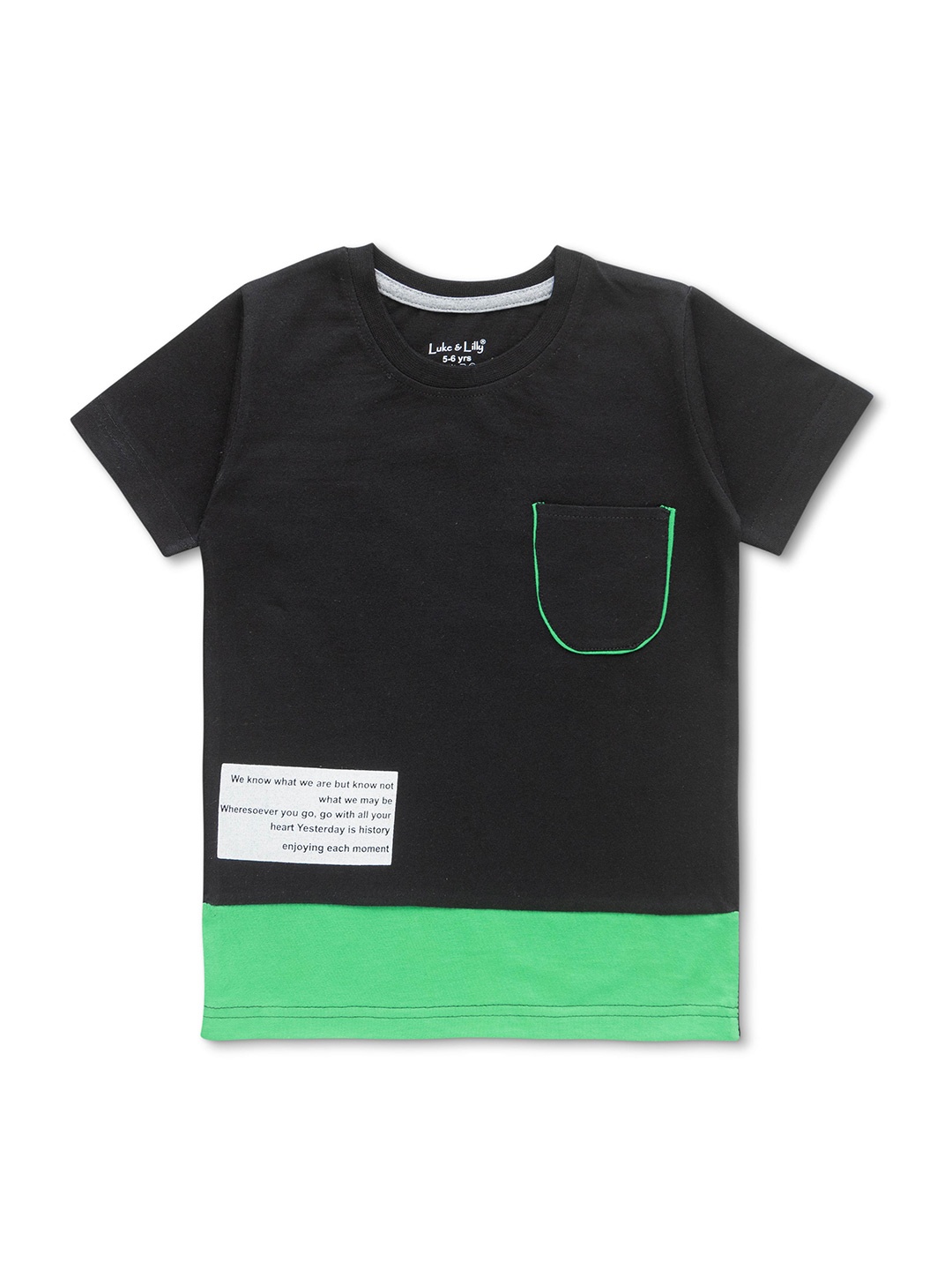 

Luke & Lilly Boys Typography Printed Pure Cotton T-Shirt, Black