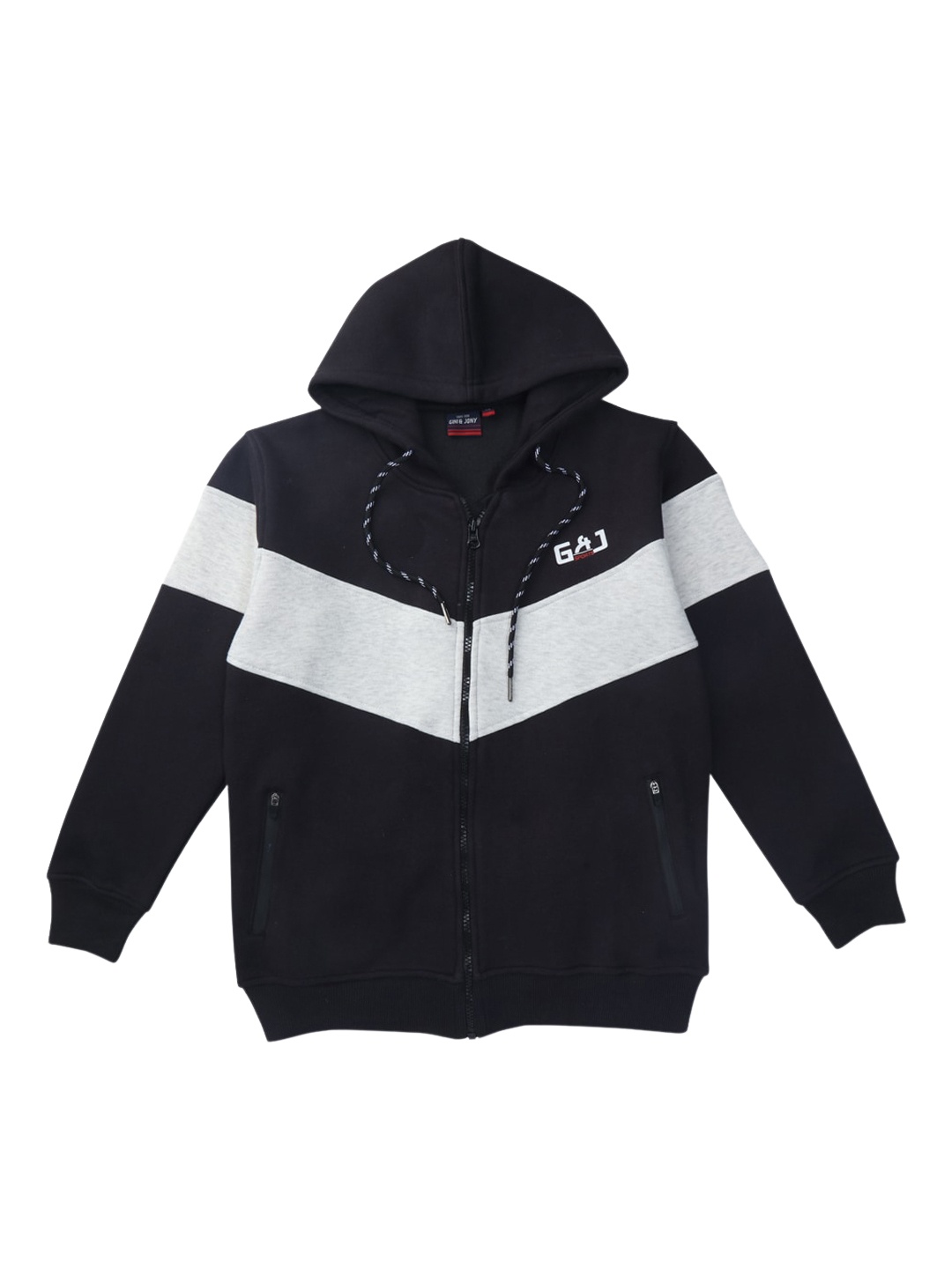 

Gini and Jony Boys Striped Fleece Bomber Jacket, Black