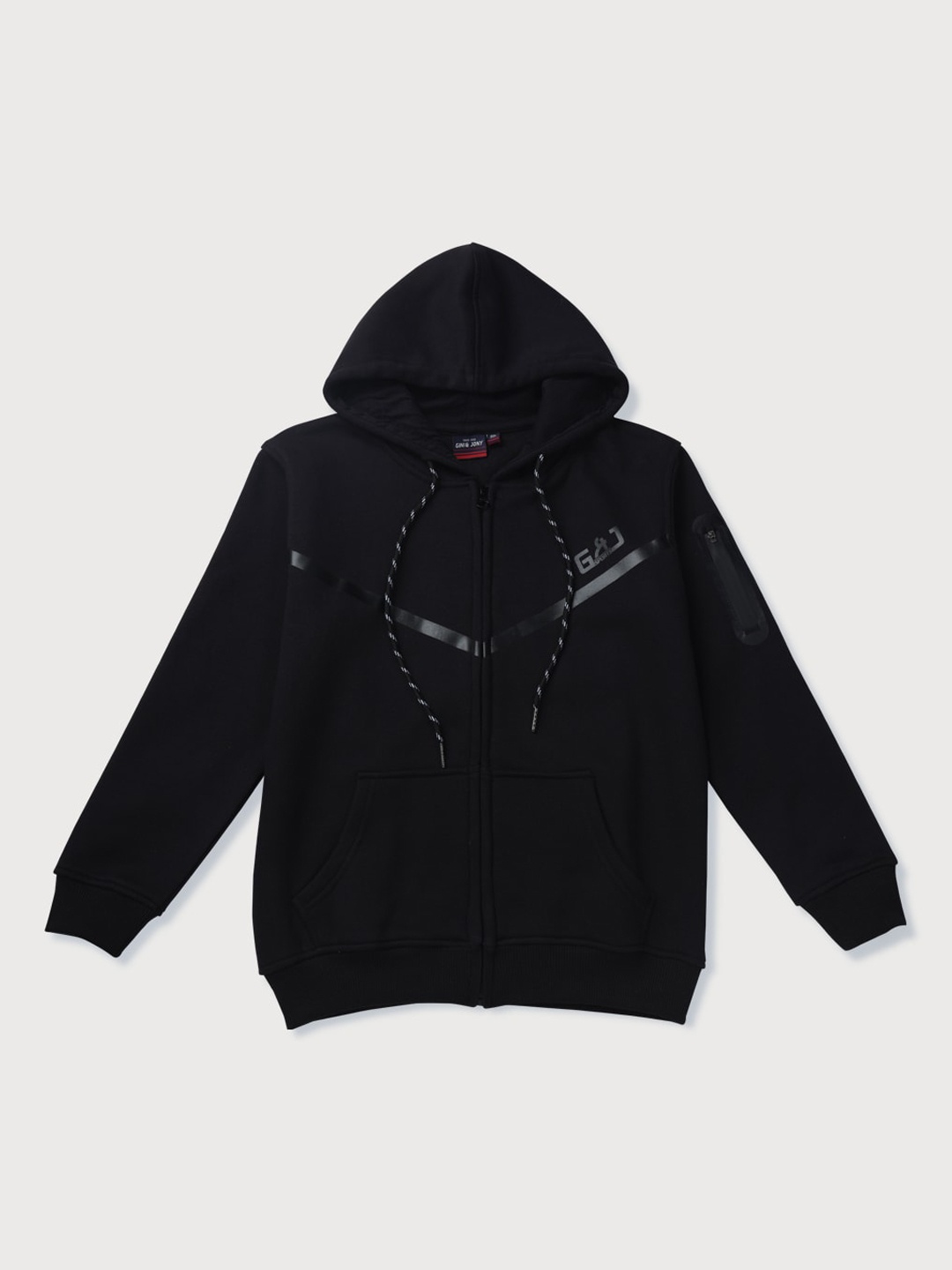 

Gini and Jony Boys Hooded Bomber Jacket, Black