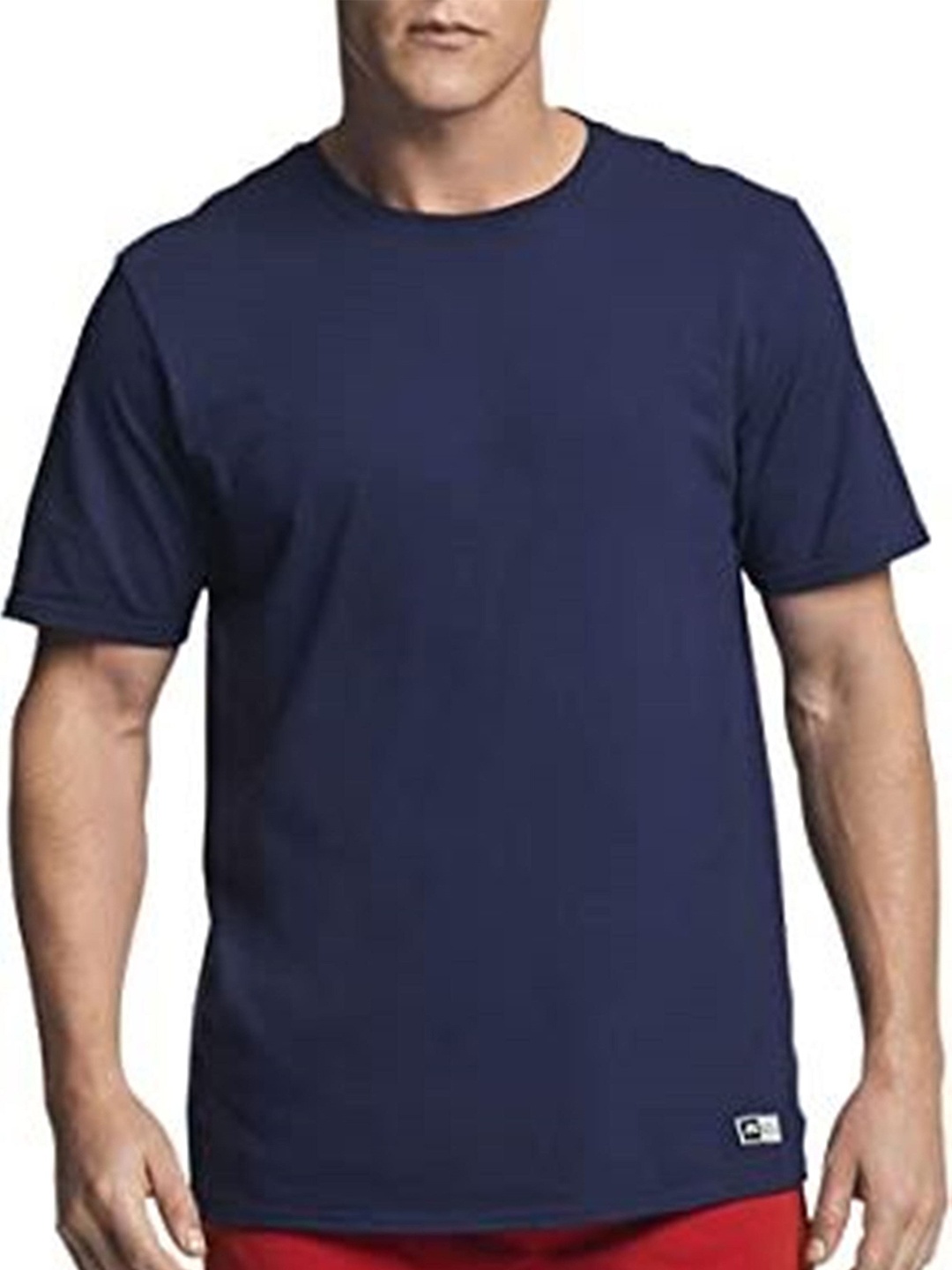 

KAEZRI Men Round Neck Cotton T-shirt, Navy blue