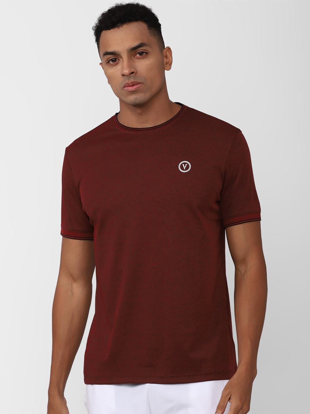 

Van Heusen Flex Short Sleeves Slim Fit T-shirt, Maroon